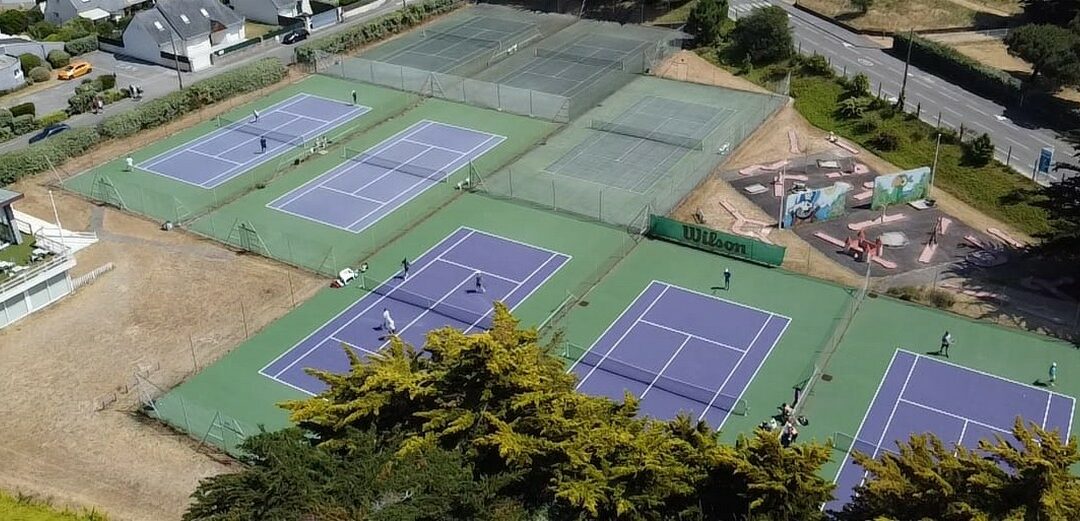 tennis quiberon vue du ciel